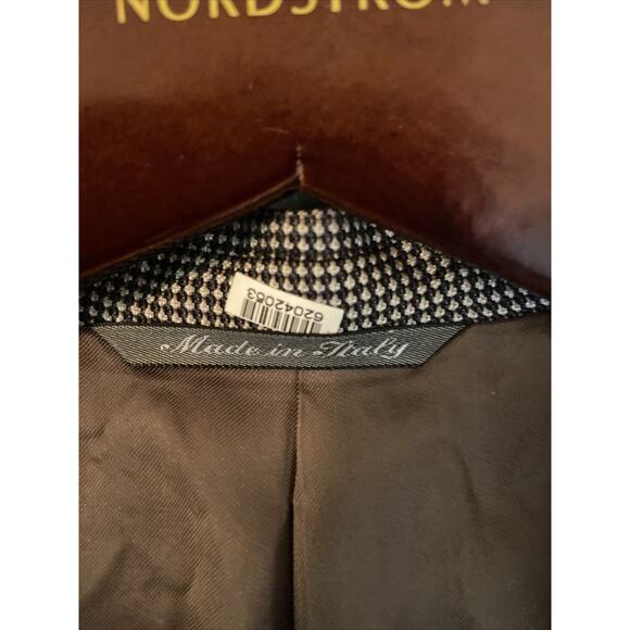 Canali Men’s Black White Dot Pattern Sport Coat Jacket Sz 44L/54L Double Vented - Picture 7 of 8